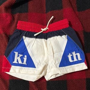 Kith Kids Colorblock Shorts - Red, Blue, White